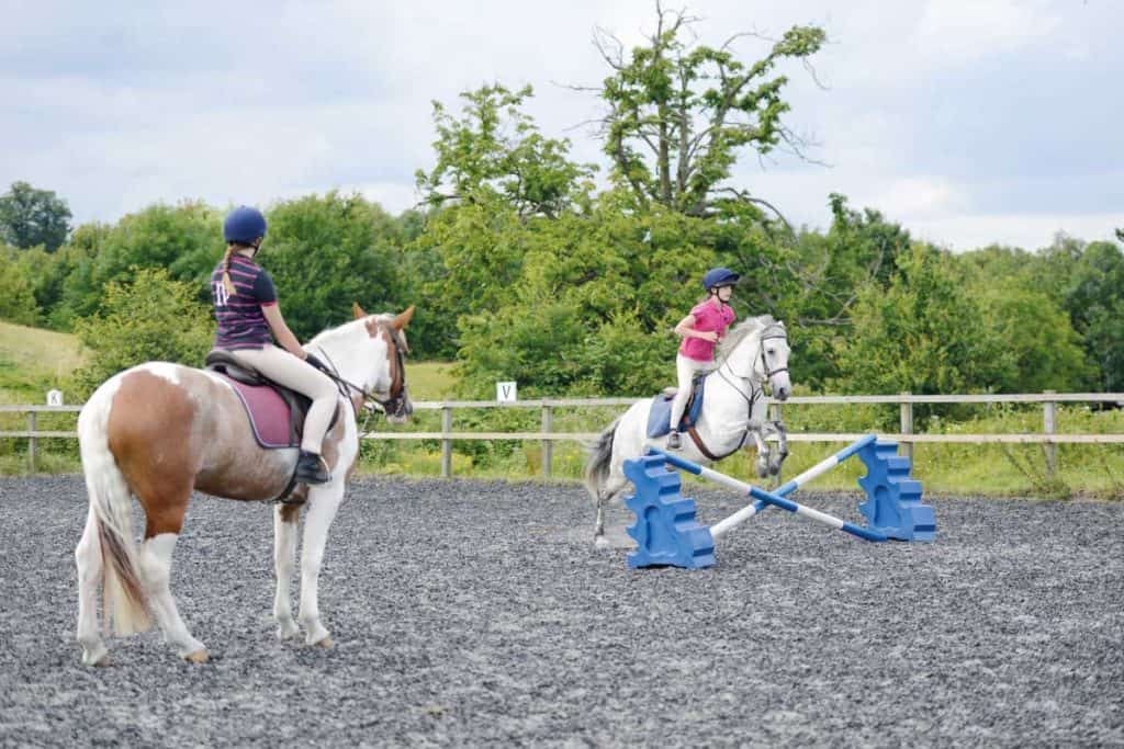Jumping lesson with a new instructor