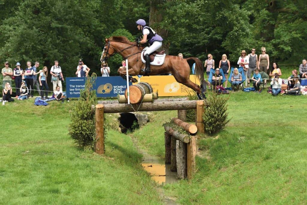 Eventer Emily King jumping cross-country