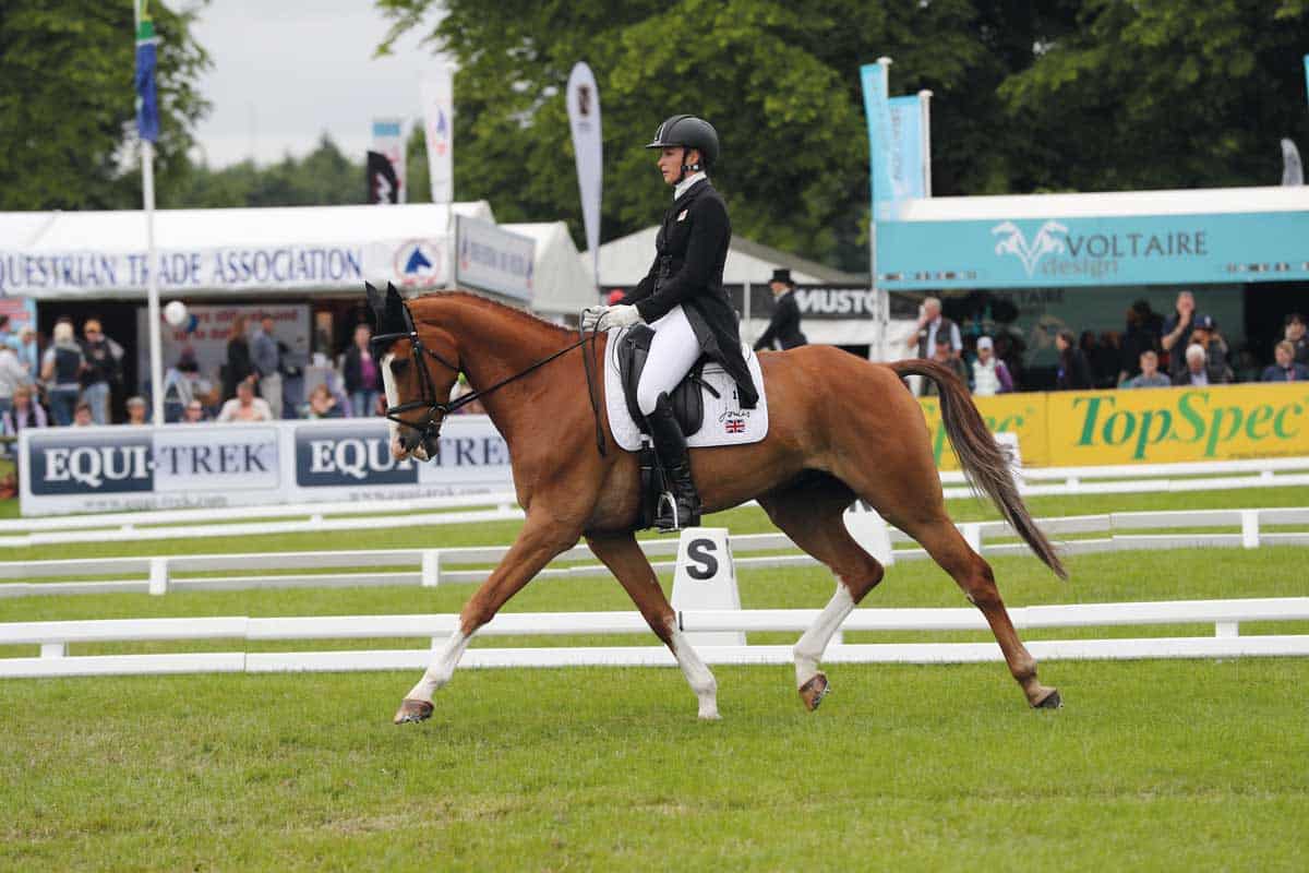 Eventer Emily King riding in the dressage phase