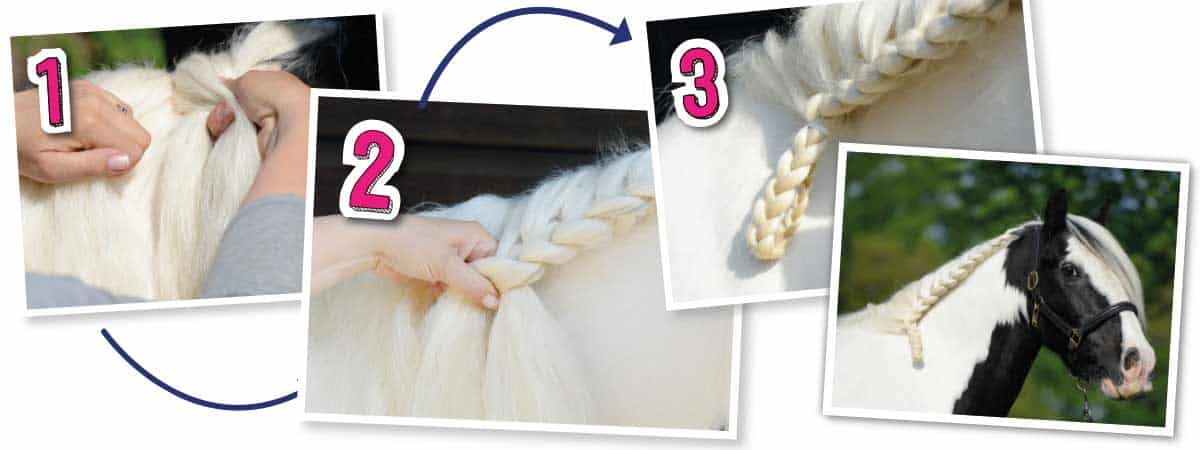 How to do a running plait in a horse's mane