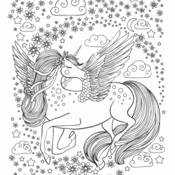 Pony magazine colouring in page