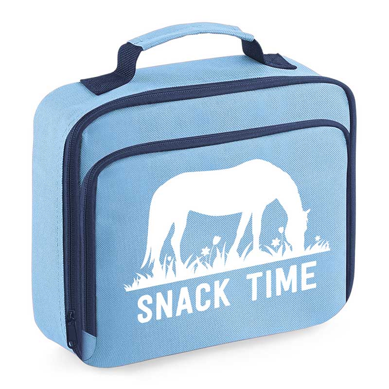 Grazing Horse Lunch Bag, Blue