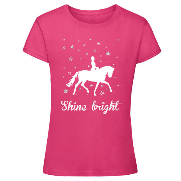 Shine Bright t-shirt, hot pink