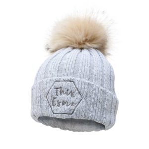 This Esme grey hat with pom