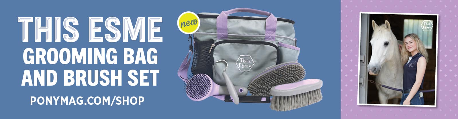 This Esme grooming bag and brush set