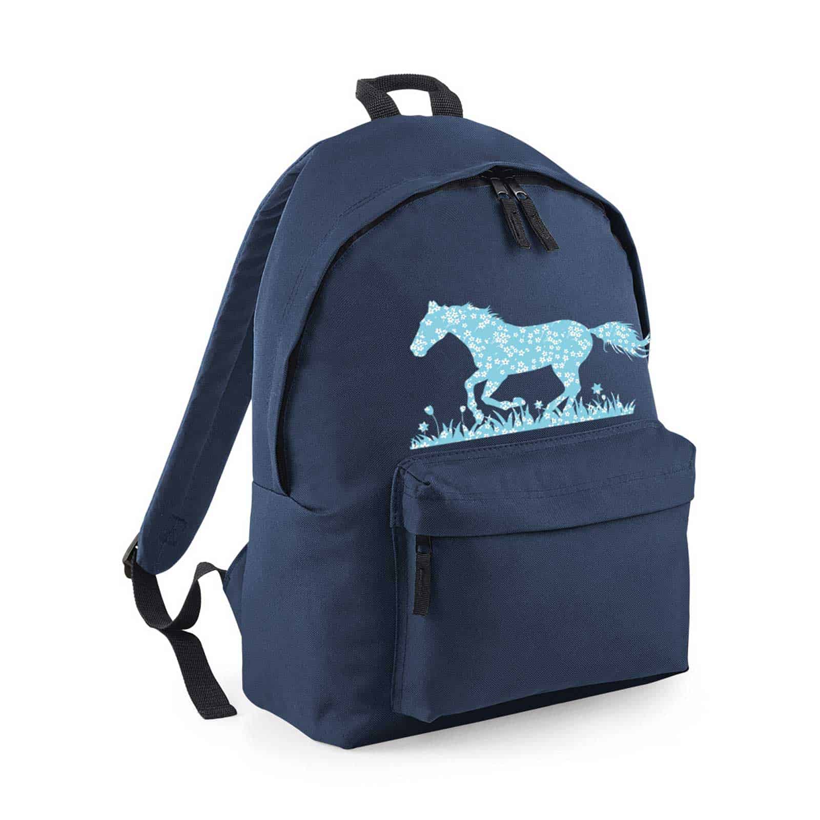 Galloping horse in flowers backpack This Esme Merch Pony Magazine