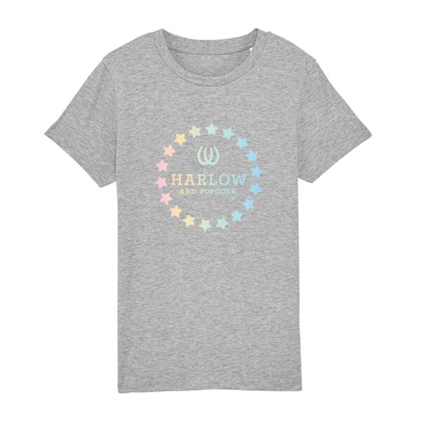 Harlow and Popcorn heather grey ombre t-shirt