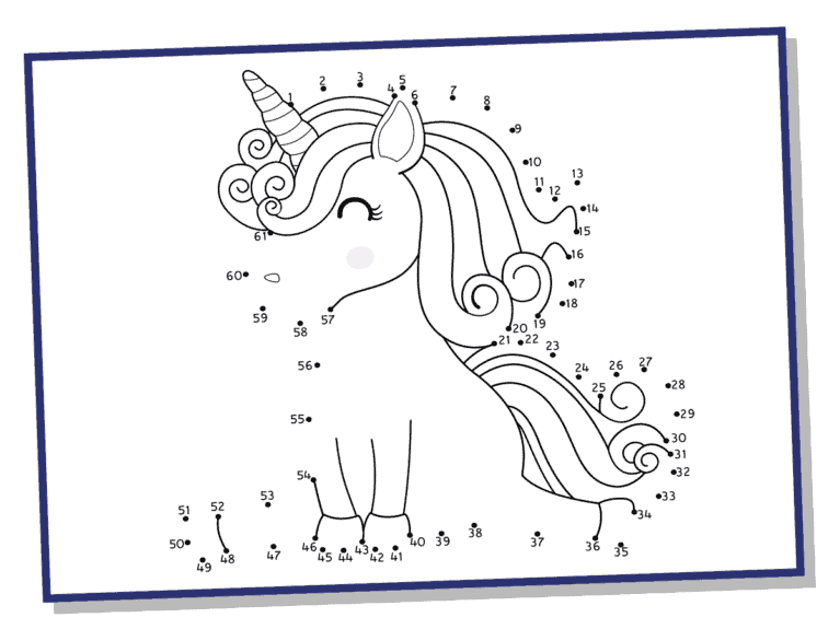 Unicorn join the dots puzzle