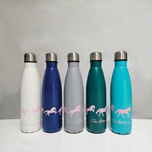This Esme's horses water bottles